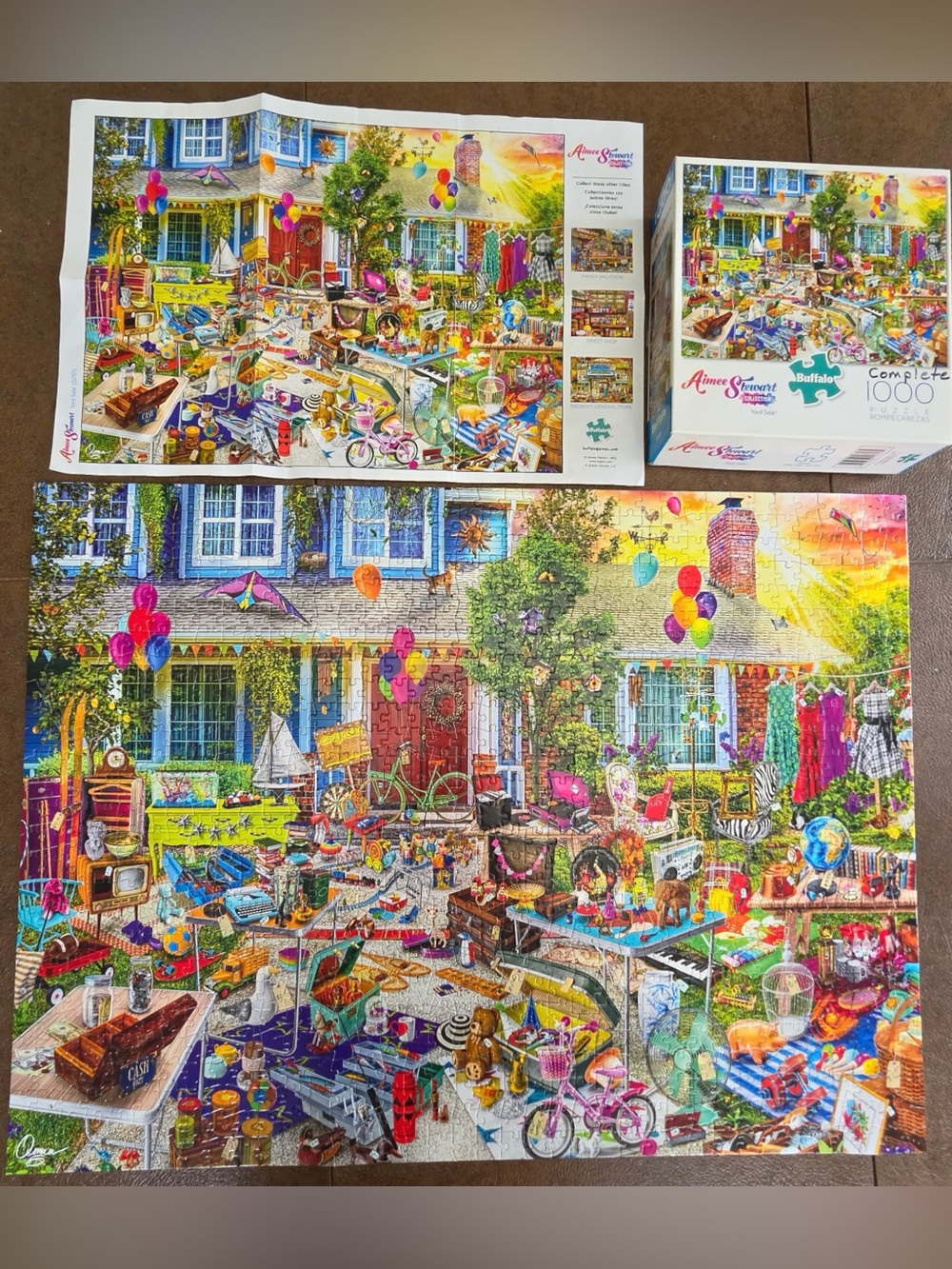 Aimee Stewart 'Yard Sale' 1000-Piece Jigsaw Puzzle - Colorful Multi COMPLETE